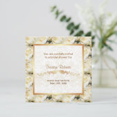 Witte Rose Elegance - Douche Save The Date (Staand voorkant)