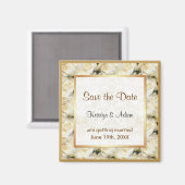 Witte Rose Elegantie Magneet (Voorkant / Achterkant)