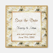 Witte Rose Elegantie Magneet (Voorkant)