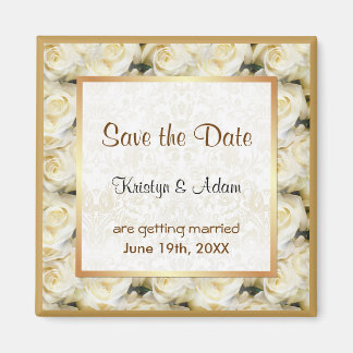 Witte Rose Elegantie Magneet