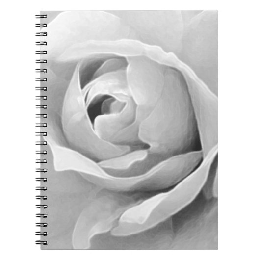 Witte Rose Elegantie Notitieboek (Voorkant)
