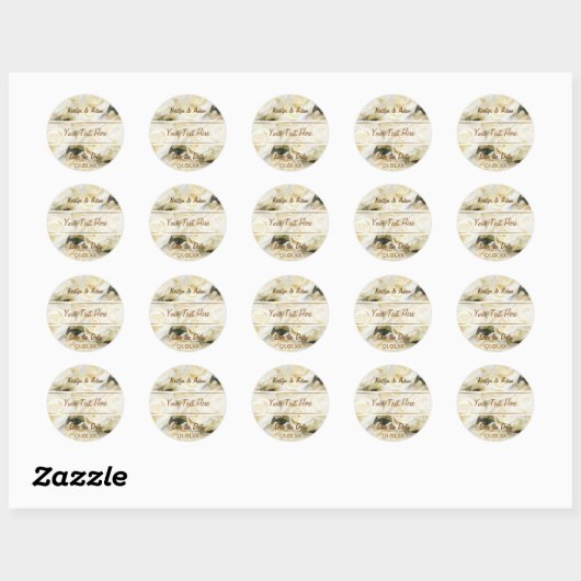 Witte Rose Elegantie Ronde Sticker (Vel)