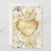 Witte Rose Floral Vrijgezellenfeest Kaart (Achterkant)