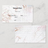 WITTE ROSE GOLD MARBLE VISITEKAARTJE (Voorkant / Achterkant)