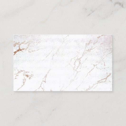 WITTE ROSE GOLD MARBLE VISITEKAARTJE (Achterkant)