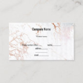 WITTE ROSE GOLD MARBLE VISITEKAARTJE (Voorkant)