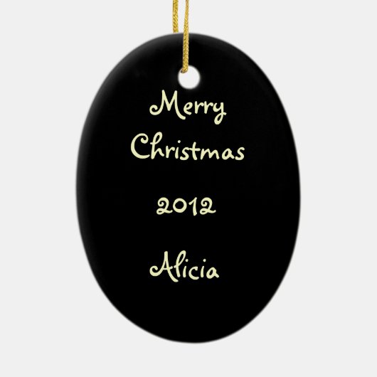  witte Rose Keramisch Ornament (Achterkant)