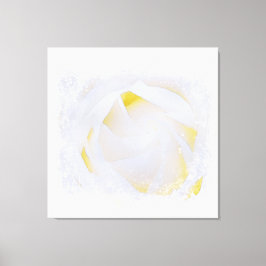 *~* Witte Rose Macro Bloemen Abstract Grunge AR8 Canvas Afdruk