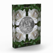 Witte Rose Raindrops Lijst Creëer Uw Eigen Fotoblokken (Links)