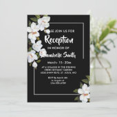  Witte Rose Receptie Kaart (Staand voorkant)