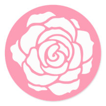 Witte Rose Stickers