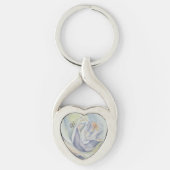 WITTE ROSE VALENTIJN SLEUTELHANGER (Voorkant)