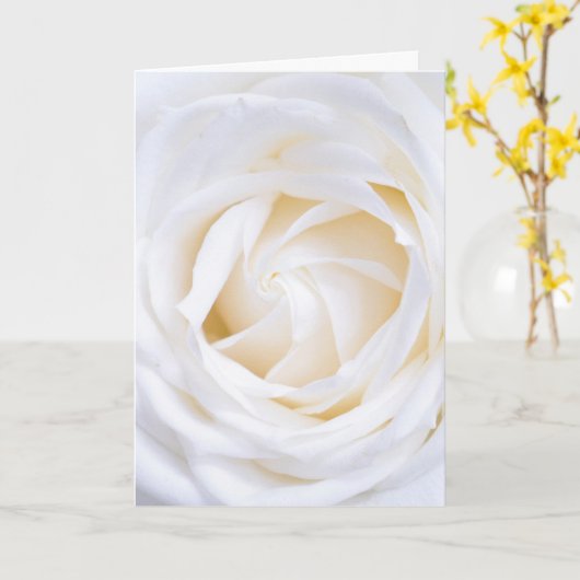 "WITTE ROSE" WENSKAART KAART (Gele Bloem)