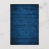 Witte Roses Blauw Houten Lantaarn Tafel Kaart (Achterkant)