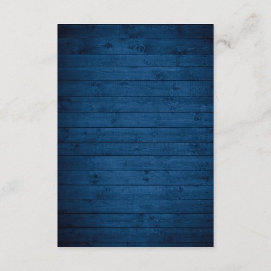 Witte Roses Blauw Houten Lantaarn Tafel Kaart (Achterkant)