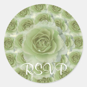 Witte Roses RSVP Sticker