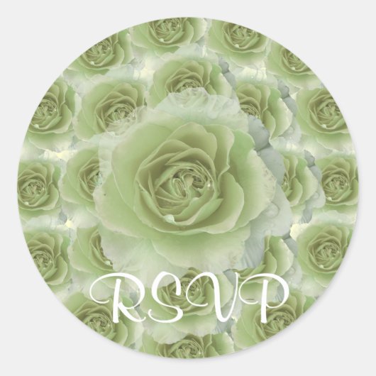 Witte Roses RSVP Sticker (Voorkant)