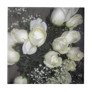 WITTE ROSES TEGELTJE