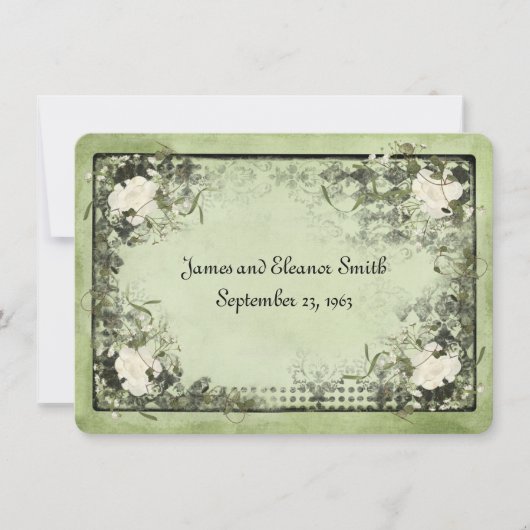 Witte Roses Vow Renewal Kaart (Voorkant)