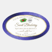 Witte Royal Blue Product Labels met Logo (Voorkant)