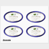 Witte Royal Blue Product Labels met Logo (Vel)