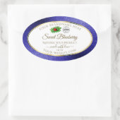 Witte Royal Blue Product Labels met Logo (Tas)