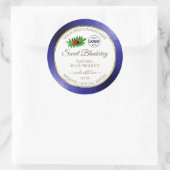 Witte Royal Blue Product Labels met Logo (Tas)