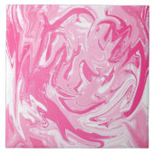 Witte roze Abstracte verfkeramische Tegel Tegeltje (Voorkant)