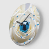 witte roze blauwe parels klok (Hoek)