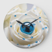 witte roze blauwe parels klok (Voorkant)