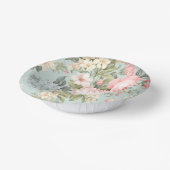 Witte Roze Bloem Papier Kom (Gebogen)