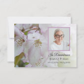 Witte roze bloemen begrafenis herdenking sympathie bedankkaart (Voorkant)