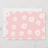 Witte & Roze Bloemen Daisy Foto Kaart (Achterkant)