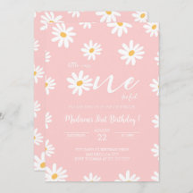 Witte & Roze Bloemen Daisy Verjaardag