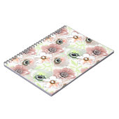 Witte, roze bloemen. notitieboek (Linkerzijde)
