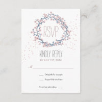 Witte roze bloesem - reuzenweddenschap RSVP-Kaart