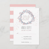 Witte roze bloesem - reuzenweddenschap RSVP-Kaart RSVP Kaartje (Voorkant / Achterkant)