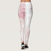 Witte roze boomgaard leggings (Achterkant)