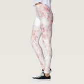 Witte roze boomgaard leggings (Links)