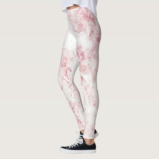 Witte roze boomgaard leggings (Links)