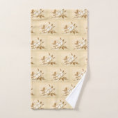 witte roze botanische blokpatroon bad handdoek (Handdoek)