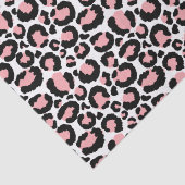 Witte Roze Cheetah Print Tissuepapier (Detail)
