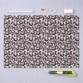 Witte Roze Cheetah Print Tissuepapier (Craft)