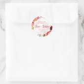 Witte Roze Dank Je Wel Bruidslippenbalsem Sojakaar Ronde Sticker (Tas)