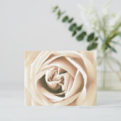 Witte roze druk briefkaart (Staand voorkant)