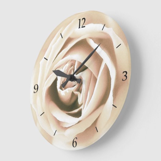 Witte roze druk grote klok (Hoek)