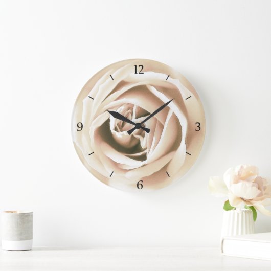 Witte roze druk grote klok (Huis)