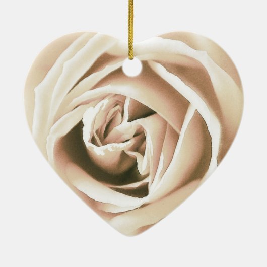 Witte roze druk keramisch ornament (Achterkant)