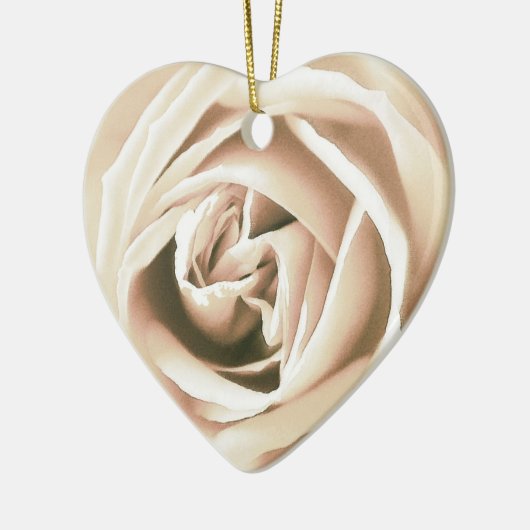 Witte roze druk keramisch ornament (Links)