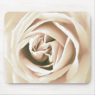 Witte roze druk muismat